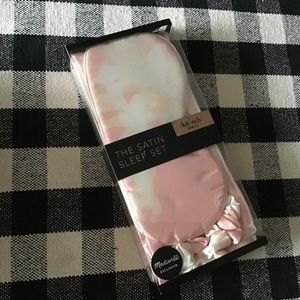NWT Madewell x Kitsch Tie-Dye Satin Sleep Kit pillowcase scrunchie eye mask
